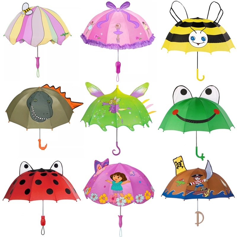 SJDWDX Guarda-chuva infantil, guarda-chuva de bolha de cúpula transparente  automático arqueado com nuvem de arco-íris de desenho fofo, infantil  transparente para rosa, 70 x 66 cm