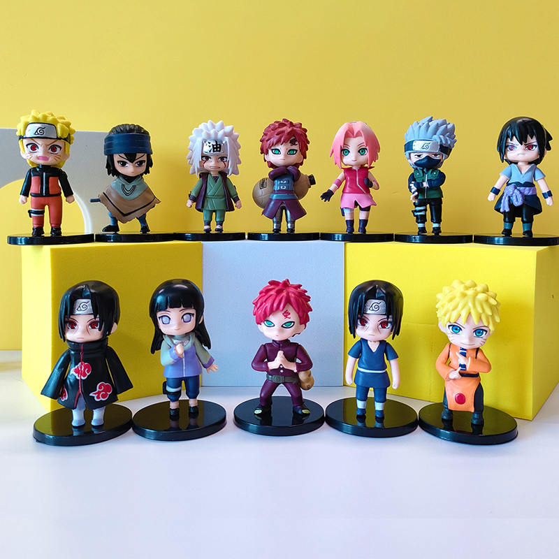 12 pçs Naruto! Bonecos Naruto, Sasuke, Gaara, Jiraiya, Itachi, Sakura,  Hinata e Kakashi