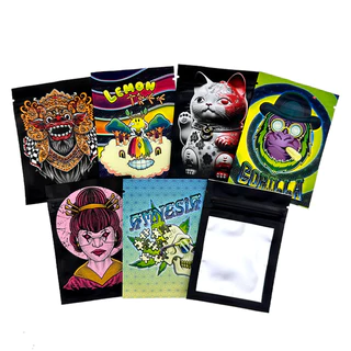 100Pcs Saco De Desenho Animado CBD ziplock 7 x10cm