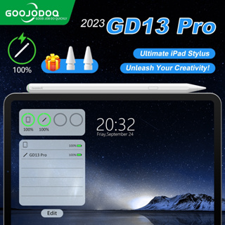 GOOJODOQ 13th GD13 Lápis Stylus Para iPad Com Palma Rejetion Carregador Sem Fio , Ativo Caneta mini 6 Ar 4 5 2019 2020 2021 Pro 11 12.9