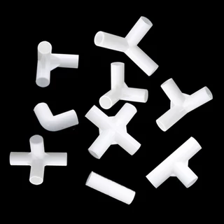 Conector Interno De PVC De 5 Peças Cotovelo Reto De 12 Mm 4 Vias Junta 3 Multiangular