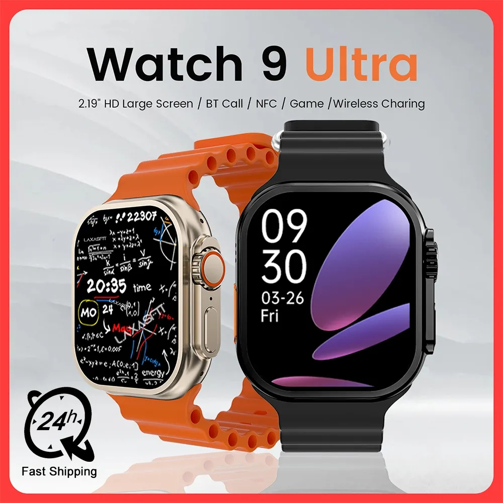 i9 Ultra Max Smart Watch 49mm Novo NFC Homens Mulheres GPS Track Bluetooth Chamada BT Música Jogos Smartwatch IOS Telefone