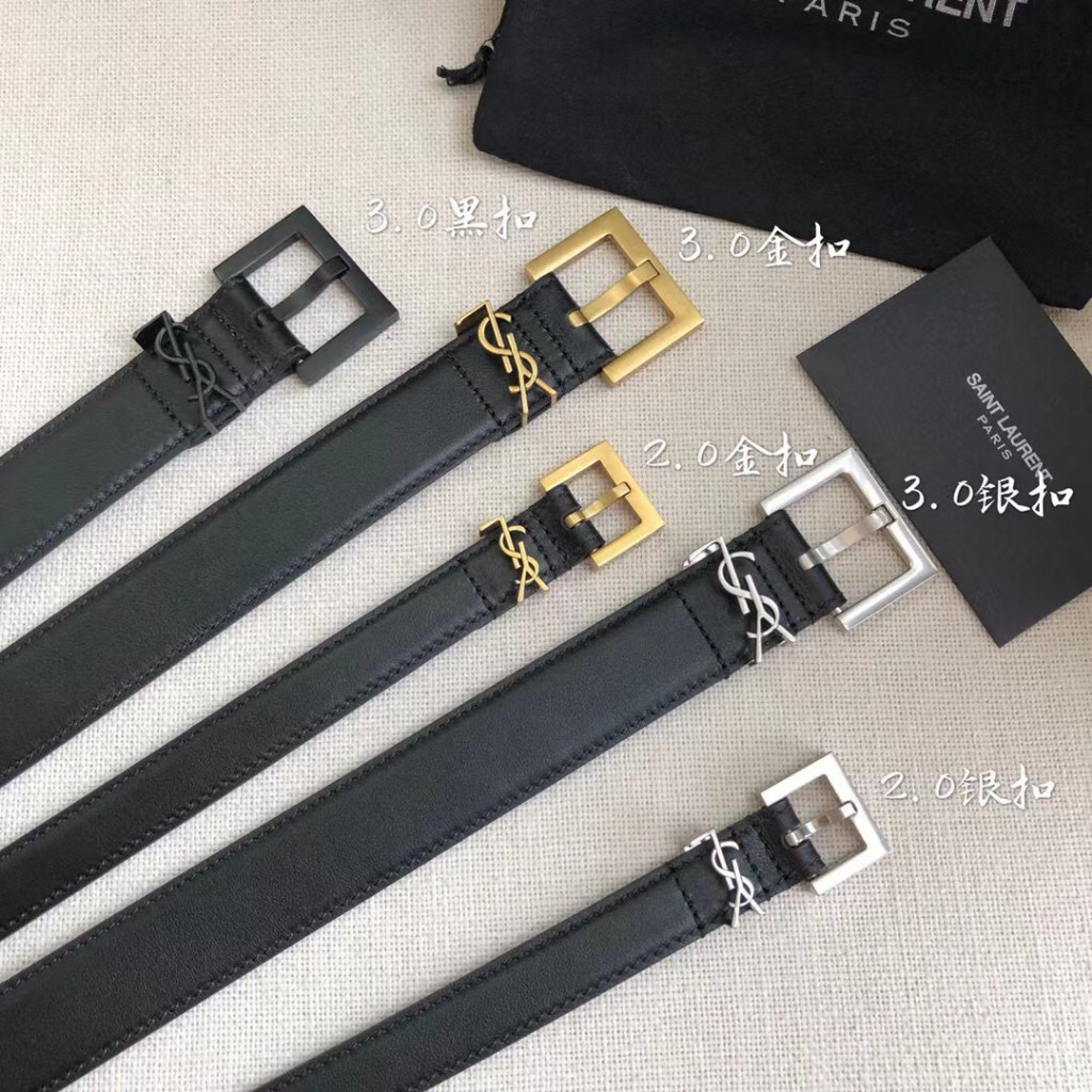 Cinto Feminino Mais Vendido 2,0 3,0cm Fivela De Agulha Minimalista Tem Caixa