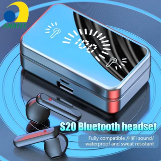TWS S20 Alto Espelho Bluetooth Fone De Ouvido 5.2 Sem Fio Com Toque Binaural Alta Fidelidade Áudio Estéreo Esportes