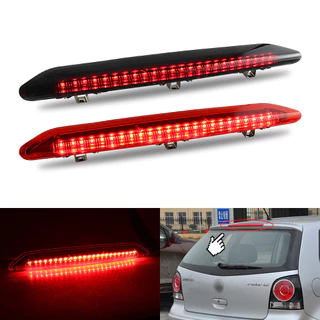 1x Para VW Polo IV MK4 9N 9N3 Hatchback 2002-2009 Fumado Led Terceira Luz de Freio Traseiro Vermelho Cauda Stop Lamp