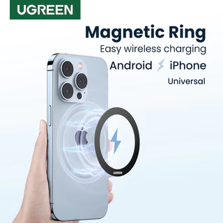 Adesivo Magnético UGREEN Para Carregador Sem Fio Anel De Chapa Metálica Suporte De Telefone Magsafe Imã De Ferro i 13 12 11 XS
