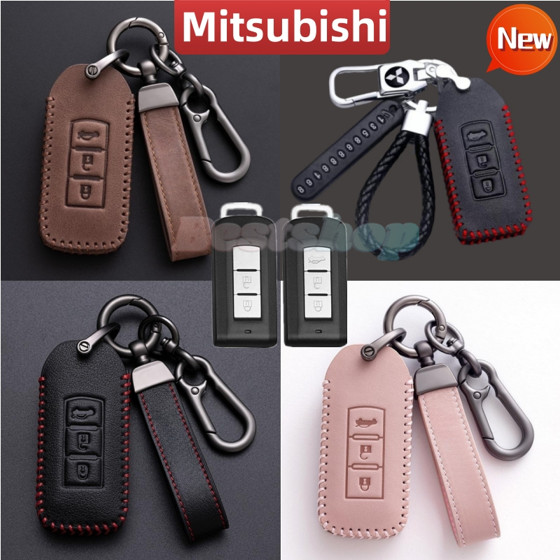ontto Protection de clé pour télécommande de voiture Mitsubishi Outlander Eclipse Cross ASX Mirage RVR Lancer Rouge