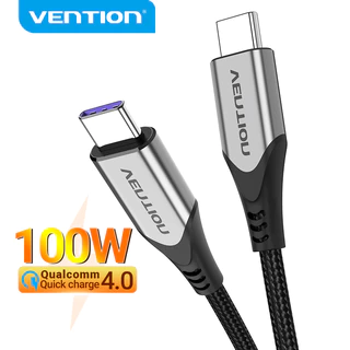 Vention 100W 5A Carregador USB C Para Cabo De Carregamento Rápido QC4.0 Type Entrega De Energia Macbook Huawei Iphone 15