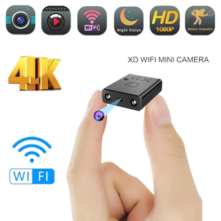 Mini Câmera Wi-Fi, Câmera De Segurança Full Hd 4k 1080p Filmadora, Xd Night Vision Micro Cam Gravação Em Loop De Vídeo De Detecção De Movimento em Oferta na Shopee