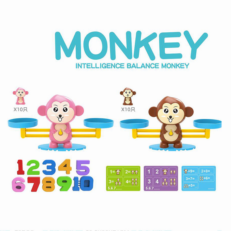 Toyvian Macaco Equilíbrio Jogo de Matemática Contagem de Brinquedos Haste  Número Ferramenta de Aprendizagem Educacional Montessori Presente  Pré-Escolar para Crianças de 3 4 5 Anos Pinguim