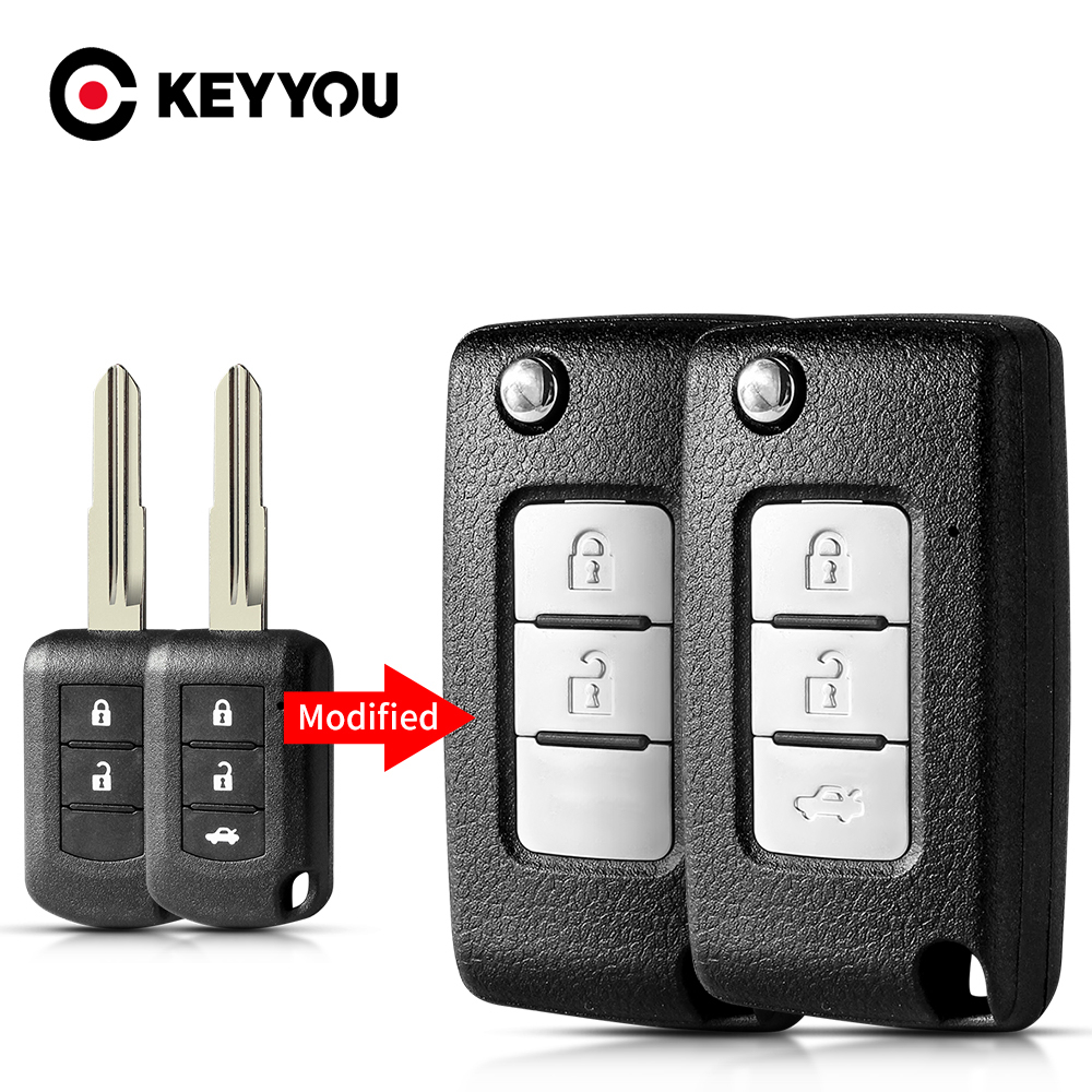 Novo Modificado Para Mitsubishi Montero GLX , Mirage Xpander Strada flip Acessórios Chave De Carro