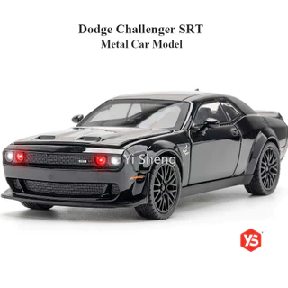 1 : 32 Escala Rápida Furiosa Dodge Challenger SRT Diecast Modelo De Carro Com Luzes , Sons