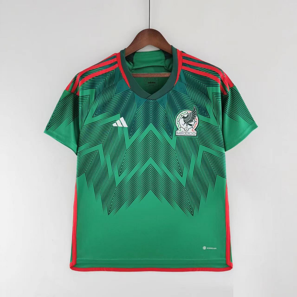 Copa do Mundo de 2022 México Home Jersey Competição Verde Treinamento Uniforme Equipe Personalizada Uniforme Camisa de Suor Secagem Rápida Roupas