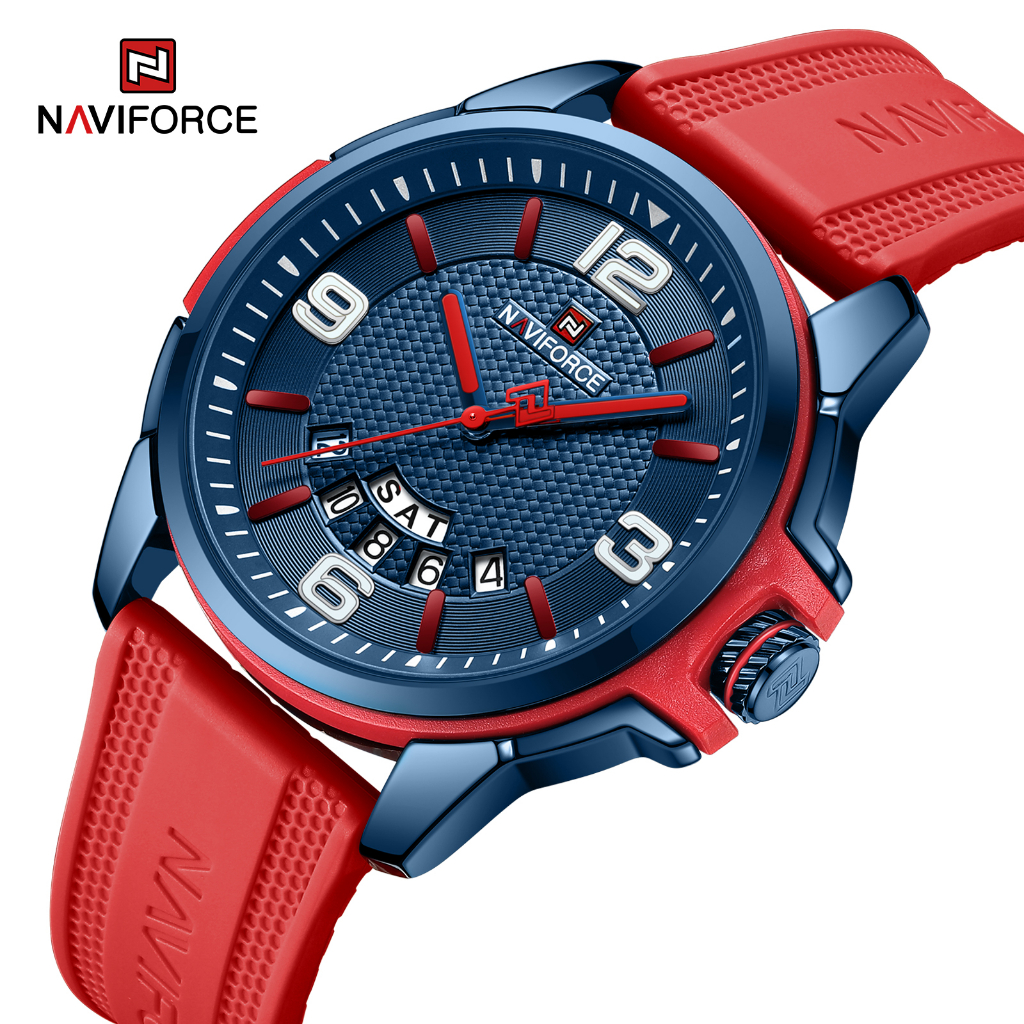 NAVIFORCE 9215 Relógio Casual De Moda Militar Popular De Silicone À Prova D'água