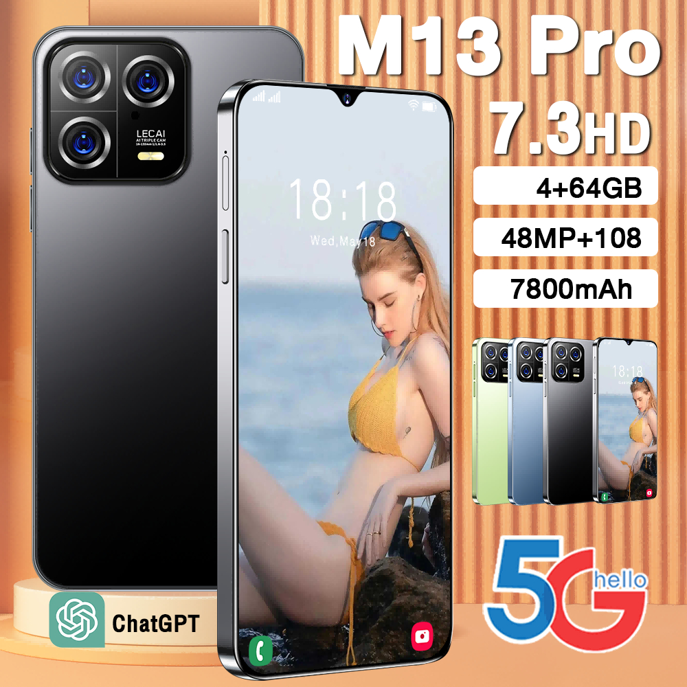 Global Version I14 Pro Max Smartphone 7.3Inch Telefone 8000mAh 1080MP  Camera 8GB+256GB Cell