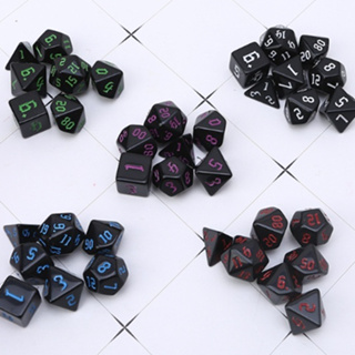 RPG,Conjunto dados fácil ler - poliedro colorido com olhos brilhantes para jogos  mesa RPG para jogos interativos, projetos ensino Maxten