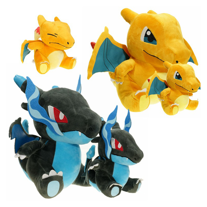 4 Styles Q Version Mega Charizard X&y Mega Charizard Y Mega Evolution  Animal Stuffed Peluche Plush Quality Toys For Children