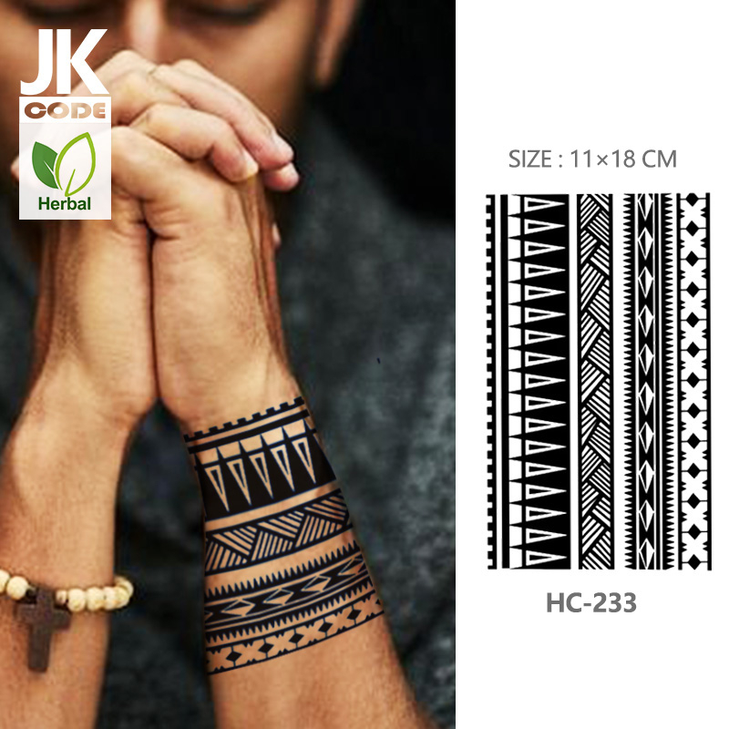 Duradouro 15 dias; 19cm * 12cm Tattoo Sticker-Tatuagem-Tatuagem-Tatuagem-Tatuagem-Tatuagem-Tatuagem-Tatuagem-Tatuagem-Tatuagem-Tatuagem-Tatuagem 50 Herbal Juice Totem Bracelet [código JK]