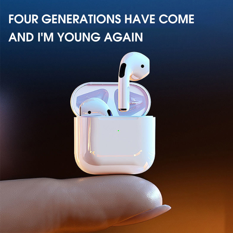 Fone de ouvido bluetooth pro 4, redução de ruído, sem fio 5.0, para samsung, android, com microfone, à prova d'água, som estéreo hifi