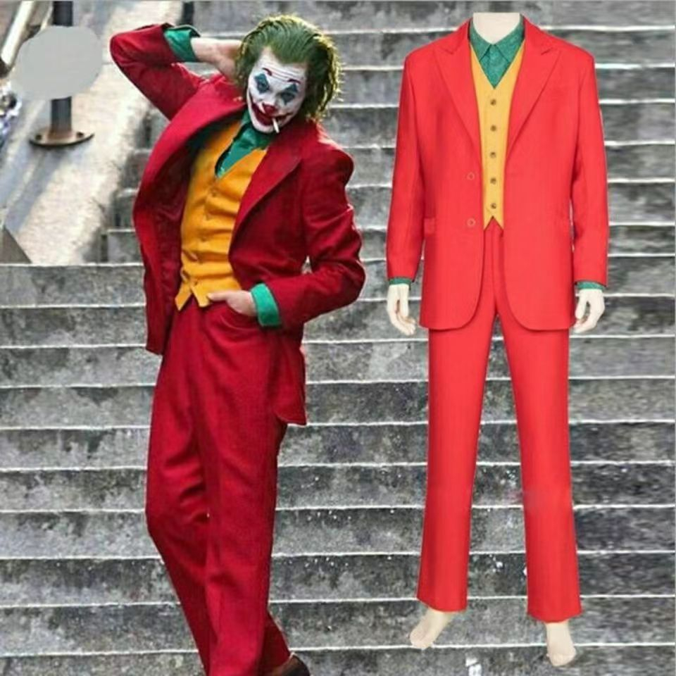 Fantasia De Palhaço Coringa Halloween Fato De Homem Para Adultos ...