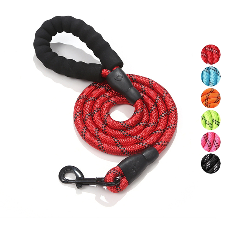 Trela Forte Para Cães Leash Refletiva Grandes Pequenos E Médios Pull Tow Golden Retriever