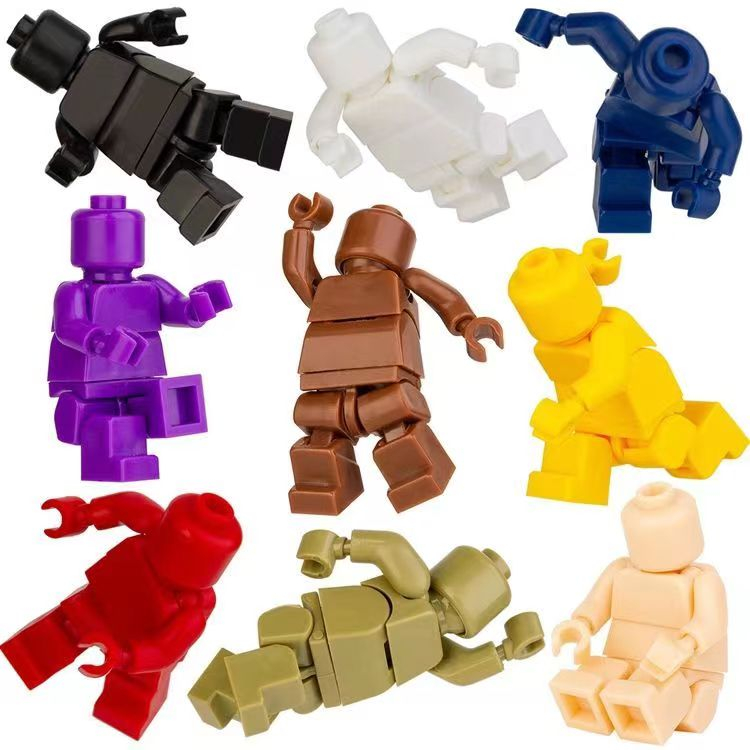 Kit 8 Brinquedo Boneco Bloco De Montar Roblox Compatível com LEGO