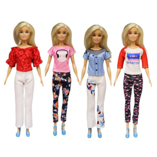 Compra online de 5 conjuntos de roupas de boneca para bonecas barbie calças  blusas mini vestidos roupas para 1/6 11.5 Polegada boneca adorável presente  conjunto para brinquedo da menina