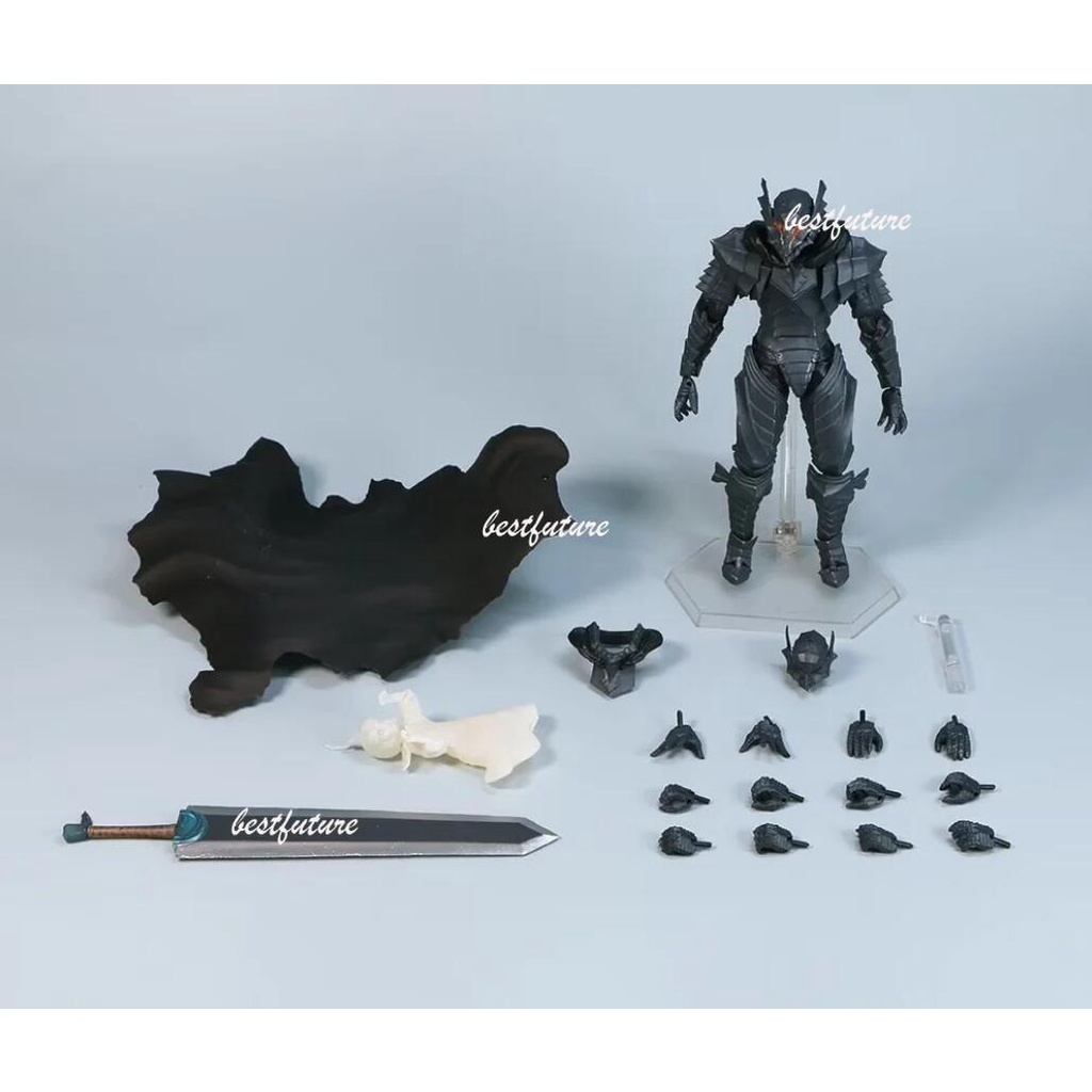 Berserk Figma Sp-046 # 359 GUTS : Espadachim Negro Ver . Repintar Edição PVC Ação Figura De Brinquedo