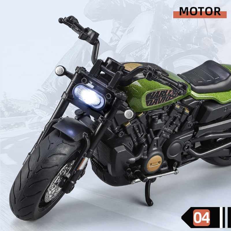 Escala 1 : 12 Harley Davidson Sportster S Alloy Diecast Modelo De