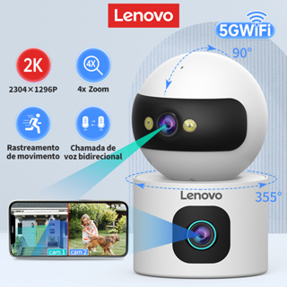 Lenovo 2K Dual Lens CCTV Sem Fio PTZ WIFI Câmera de Segurança IP Cam Baby Monitor Noite Full Color Alarme Rastreamento Vigilância Inteligente