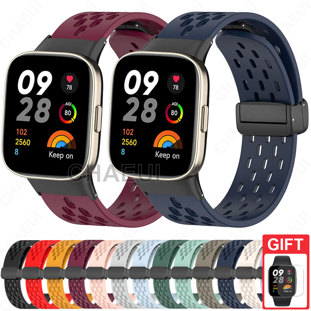 Pulseira Respirável De Silicone Para Redmi Watch 4 3 / Redmi Watch 3 Active