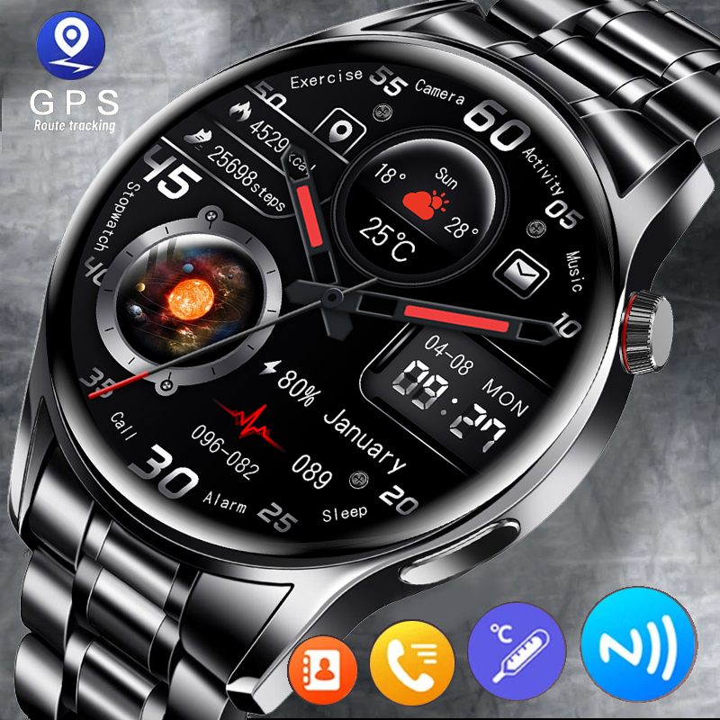 Para Huawei Xiaomi GT4 Pro Smart Watch Men AMOLED 390 * 390 HD Tela De Freqüência Cardíaca Bluetooth Chamada IP68 SmartWatch 2023 À Prova D'água Novo