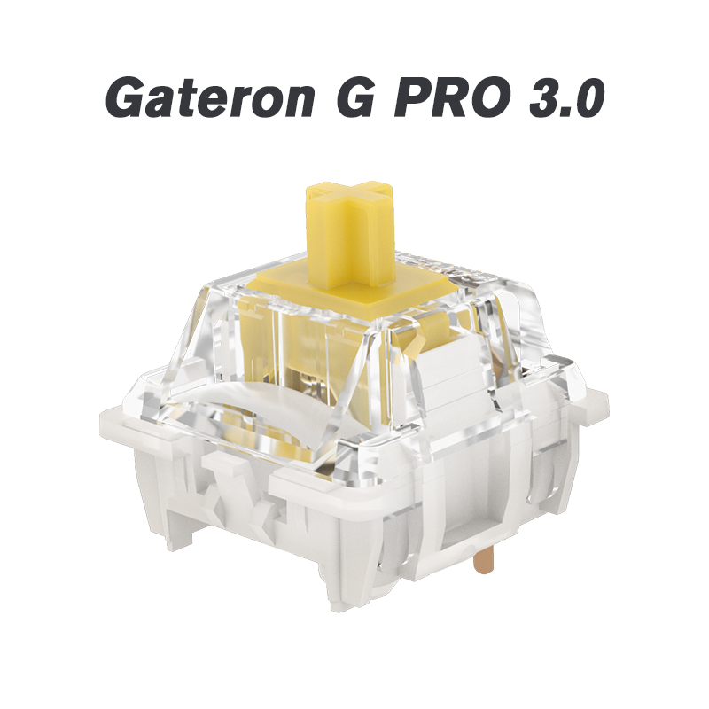 Interruptor Mecânico Gateron G Yellow PRO 3.0 RGB Para Teclado De Jogo Linear