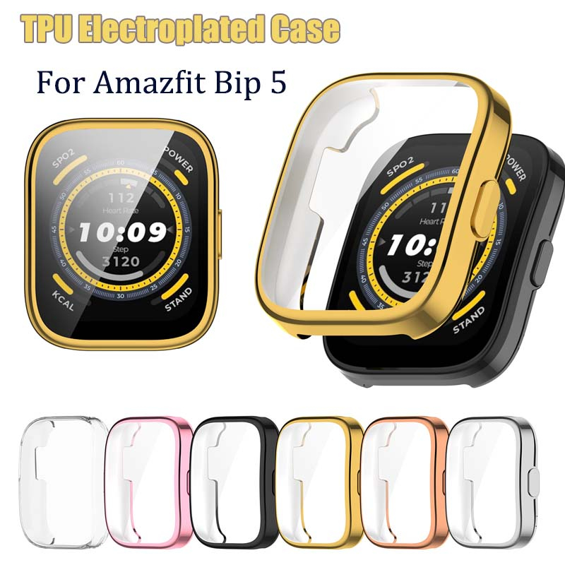 For Amazfit Bip 5 Case Protective Cover Bumper bip5 Strap Metal