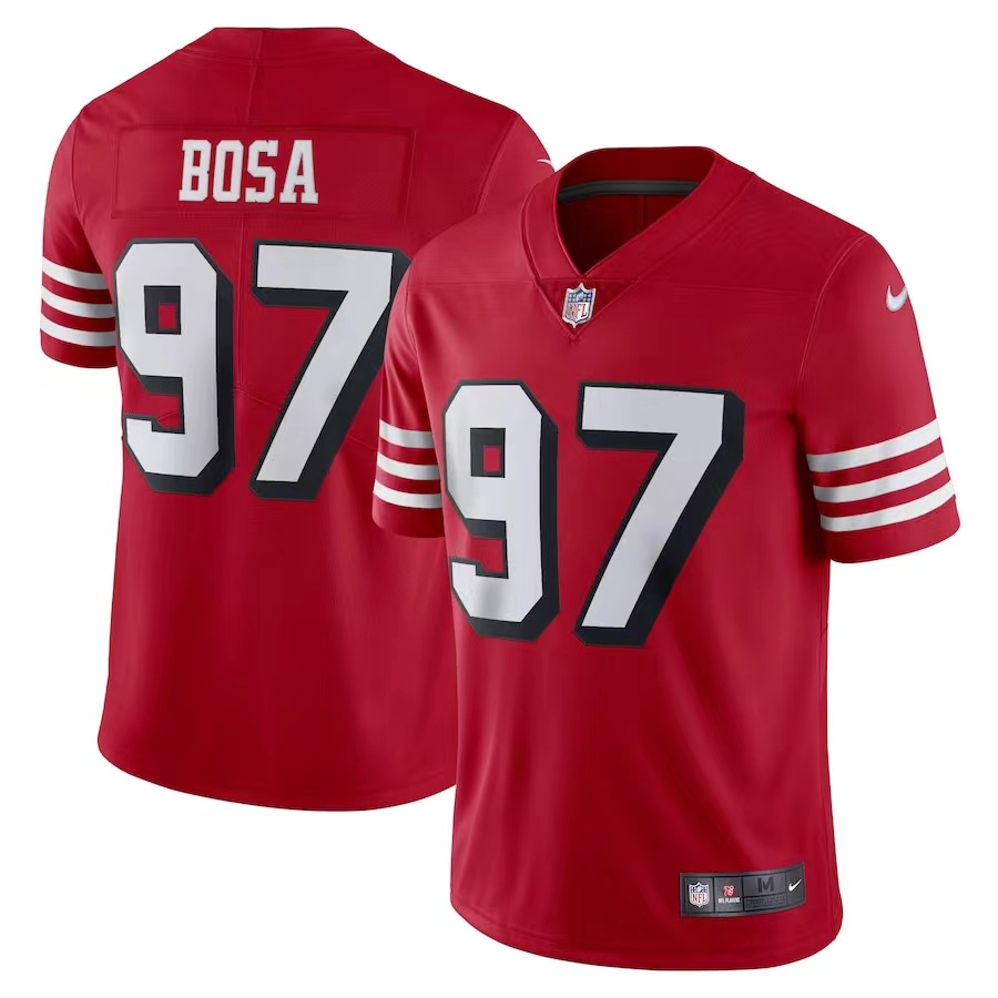 Camisa San Francisco 49ers NFL 97 Nick Bosa Limitada Camiseta regata de Futebol Americano Jersey