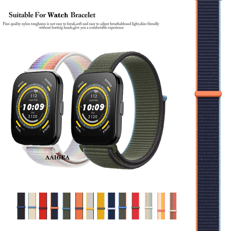 Nova Pulseira De Nylon De 22mm Para O Relógio Huami Amazfit Bip 5 Pro Substituição