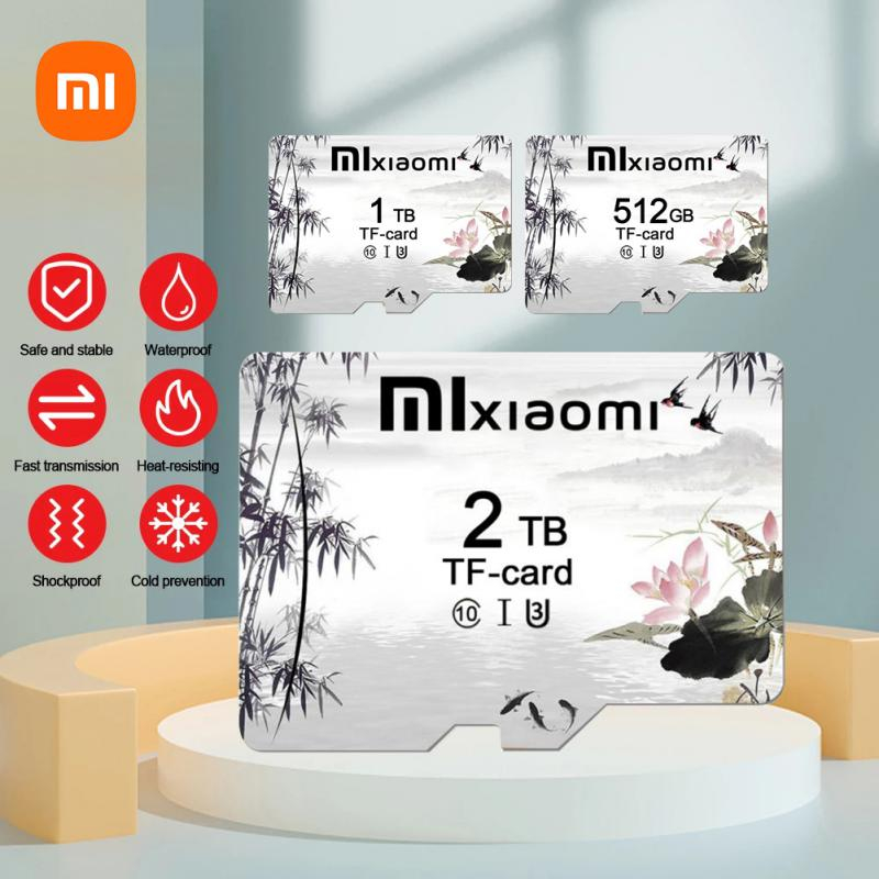 Cartão De Memória XIAOMI TF 2TB Micro SD 1TB Mini Flash Card Classe10 De Alta Velocidade Com Adaptador Para Laptops De Celular , Tablet E Drone