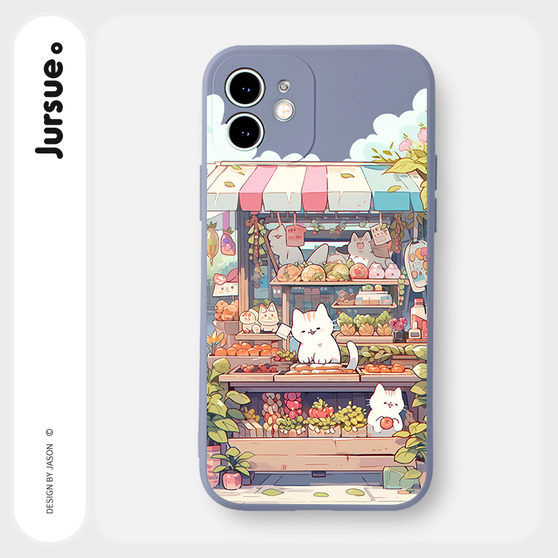 Silicone macio bonito engraçado estético à prova de choque caso telefone para 15 14 13 12 11 pro max se 2020 x xr xs ip 8 7 plus embalagem y4159