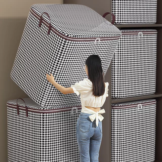 Saco De Armazenagem À Prova D'água De Grande Capacidade Roupa De Casa Acolchoado Movimentação Extra Grosso Dente De Cão De Caça