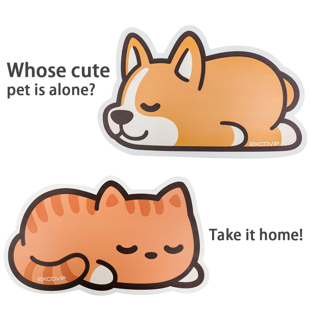 Mouse Pad de couro de poliuretano fofo desenho animado Corgi Orange Cat EXCOVIP couro Laptop computador mesa almofada ac