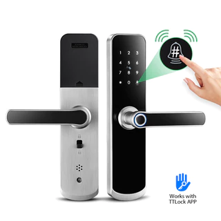 TTLOCK APP Fechadura Inteligente De Segurança De Porta Impressão Digital Com Maçaneta Função De Sino