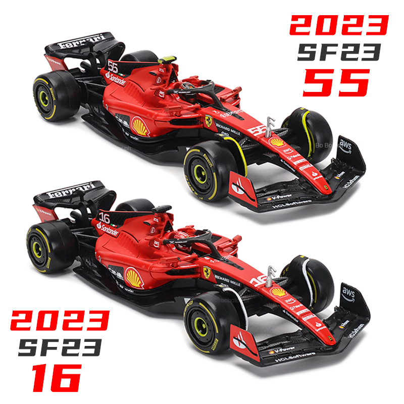 Bburago 1 : 43 F1 2023 Ferrari SF23 # 16 Charles Leclerc RB19 1 Max Verstappen W14 RB18 W13 F1-75 FIA Fórmula One Corrida Miniatura Diecast Racing