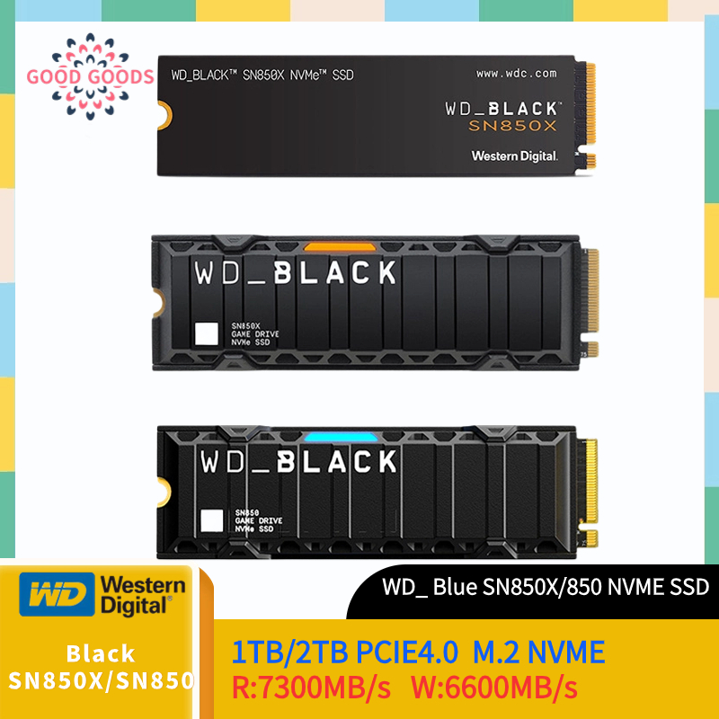 Memória SSD Gamer WD_BLACK SN850X, NVMe de 1TB, Gen4 PCIe