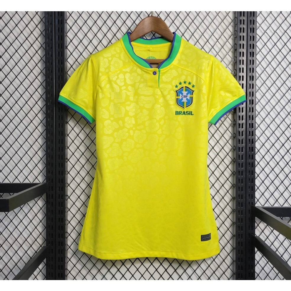 2022 Copa do Mundo Feminina Camisa de Time Brazil Amarela Camisa de ...