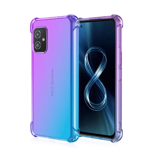 Capa Macia TPU Anti-Queda Gradiente Transparente Para Telefone Celular ASUS Zenfone 8