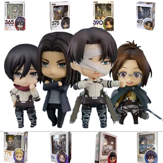 Nendoroid Attack on Titan Levi Ackerman 390 Eren Yeager 375 Mikasa 365 Erwin Smith Hange Zoe Ação Figura Modelo De Brinquedos Presentes