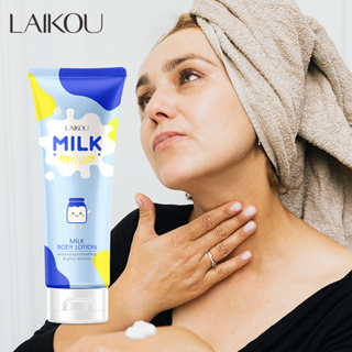 LAIKOU Loção Corporal Branqueadora De Leite Niacinamida Hidratante Suave Pele Seca Áspera 120g
