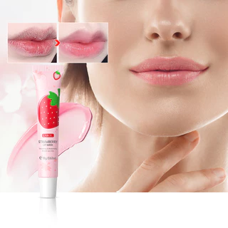 LAIKOU Strawberry Lip Balm Night Sleeping Mask Repairing Lip Care 18g em Oferta na Shopee