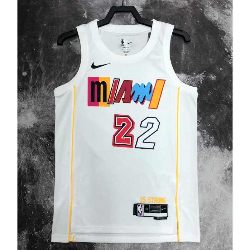 Versão Prensada A Quente Camisa NBA Miami Heat # 22 De Basquetebol butler