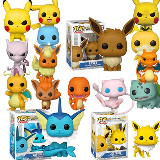 FUNKO POP Pokemon Raichu Eevee Pikachu Squirtle Charmander Bulbasaur Modelo De Figura De Ação